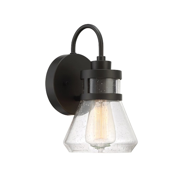 Designers Fountain Creslee 1075 in 1Light Oil Rubbed Bronze Outdoor Wall Lantern with Clear Seedy Glass Shade 22921-ORB - main